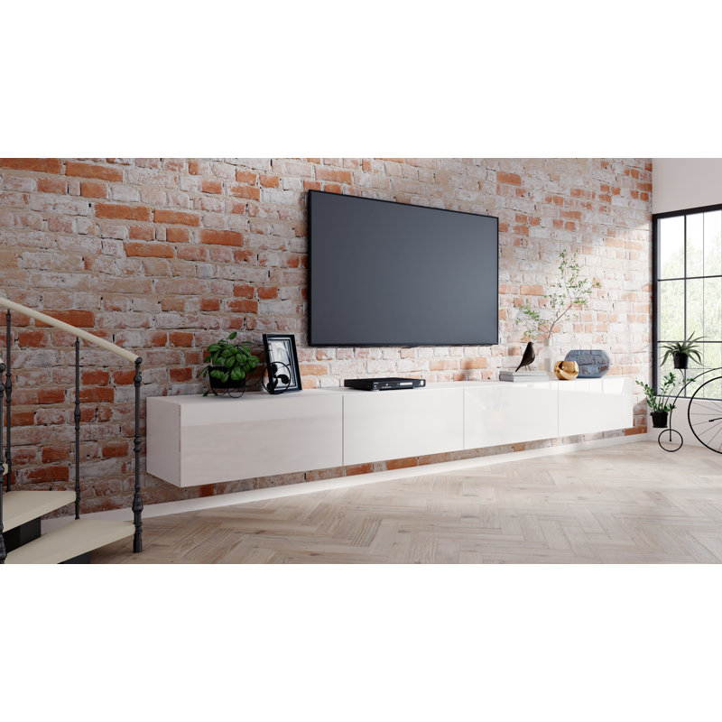 TV Stand for TVs up to 78", Glossy White