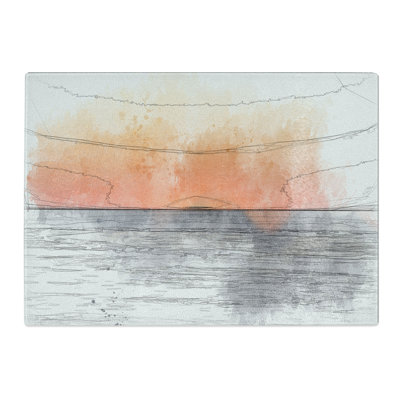 Tempered Glass a Sunset Sketch Chopping Board
