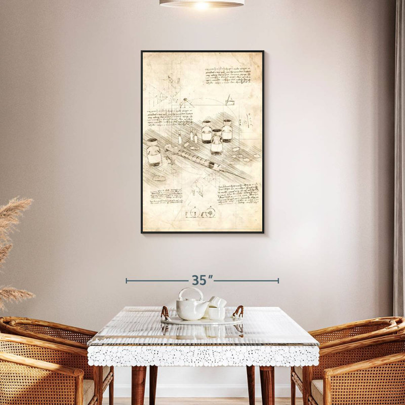 Seringues, Cadre flottant noir, 29 po x 43 po