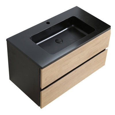 Ensemble de meuble-lavabo simple 35 po mural