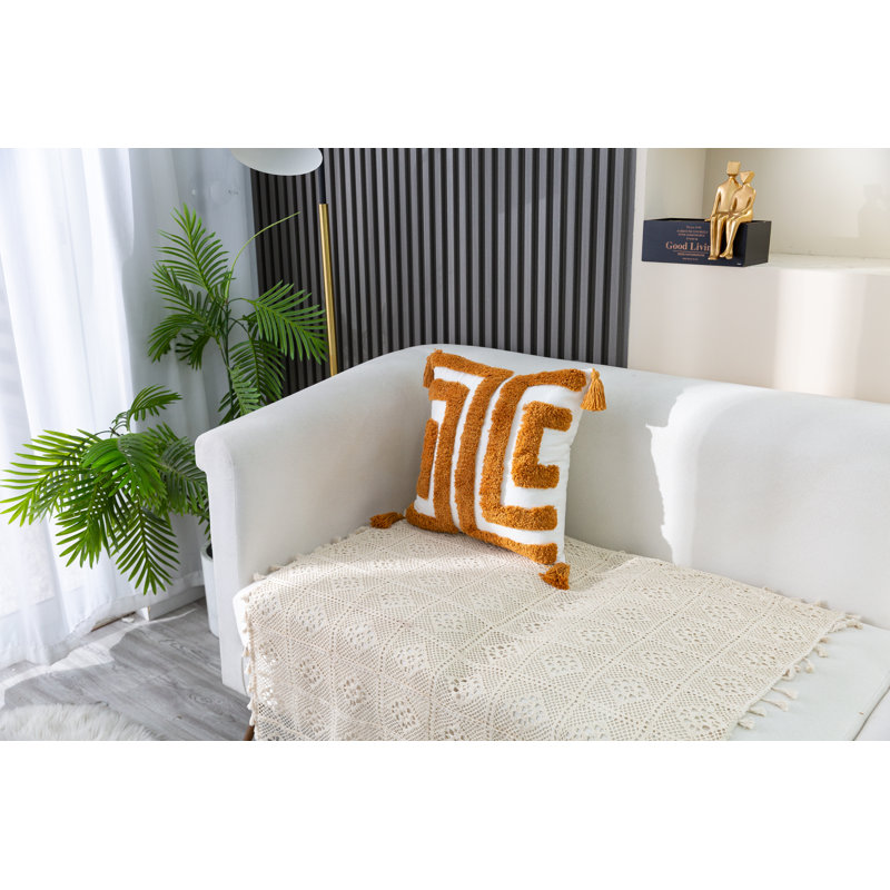 Housse de coussin Novel, Orange, Carré