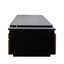 Table basse extensible à 2 tiroirs - noire, rectangulaire, pour la décoration intérieure