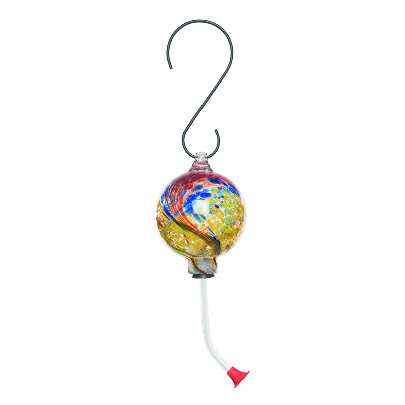 Mangeoire d'oiseaux suspendue en verre Enchanted Garden