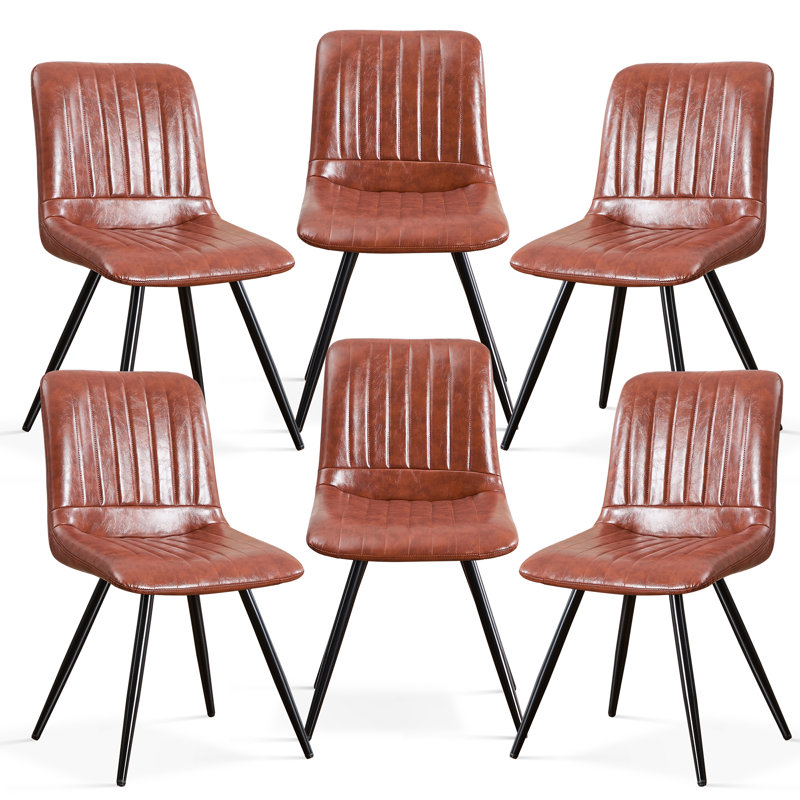 51.9938cm H Upholstered Metal Side Chair, Tawny, 6