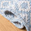 Tapis ivoire / bleu en coton tissé à la main et à plat Whorton-68790977