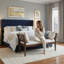 Rowen Solid Wood Upholstered Bench With Cushions And Arms