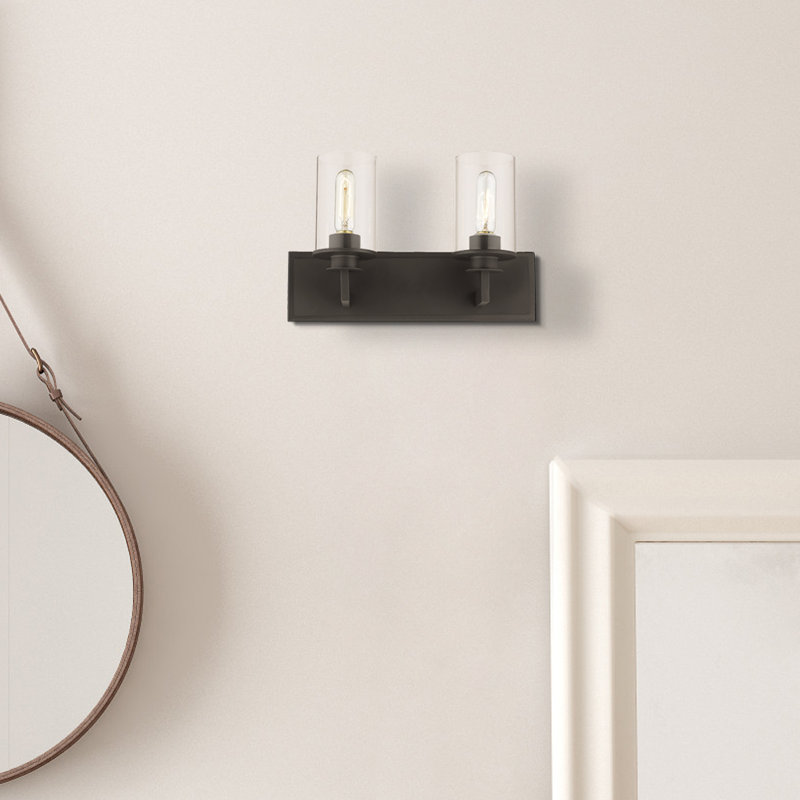 Éclairage pour salle de bain à intensité variable 2 lumières Attah, Bronze