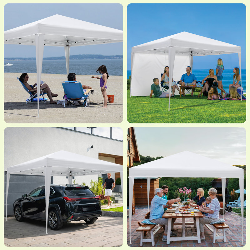 Pop Up Canopy Tent, Heavy Duty Commercial Outdoor Canopy with 6 Sidewalls Waterproof Outdoor Party Tent Canopy Tents with Adjustable Height Commercial Event Gazebo for Backyard Wedding, Parties