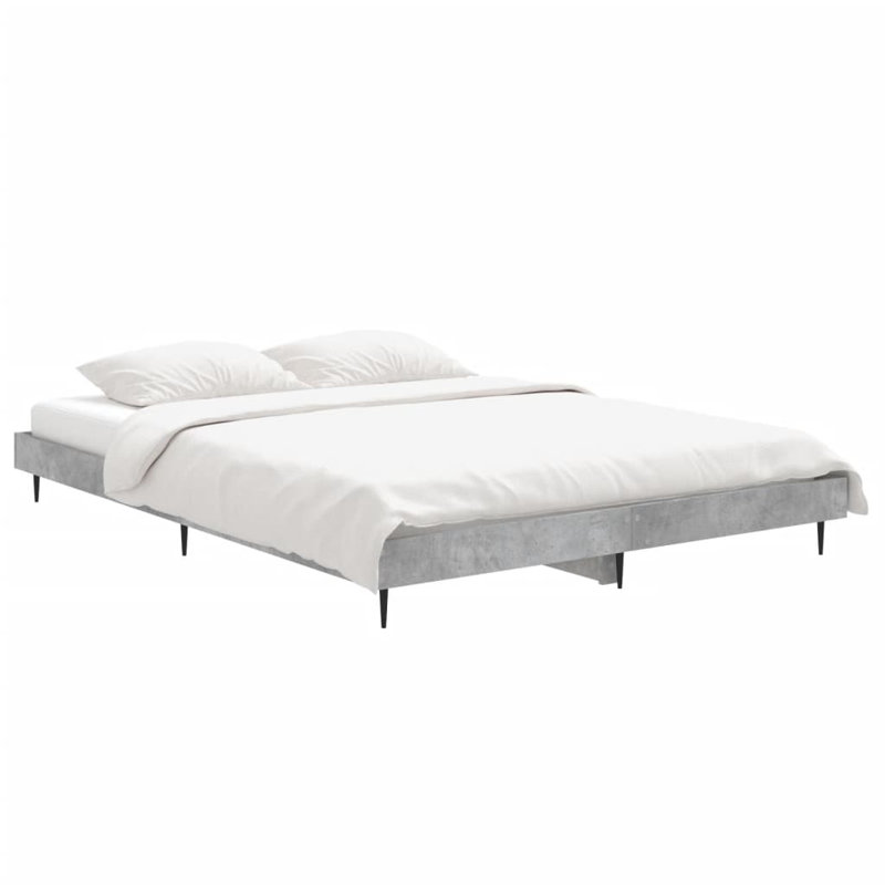 Loginov Bed Frame, 120 x 190cm, Concrete Grey