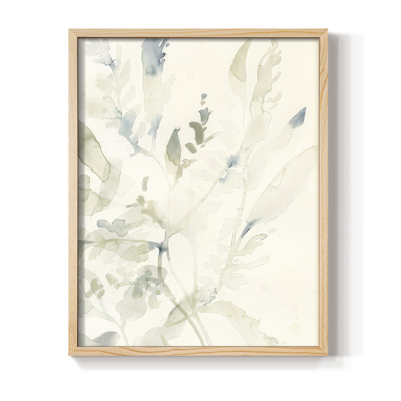 Elegant Sea Kelp I Framed Print - Solid Wood, Natural, 30" H x 24" W