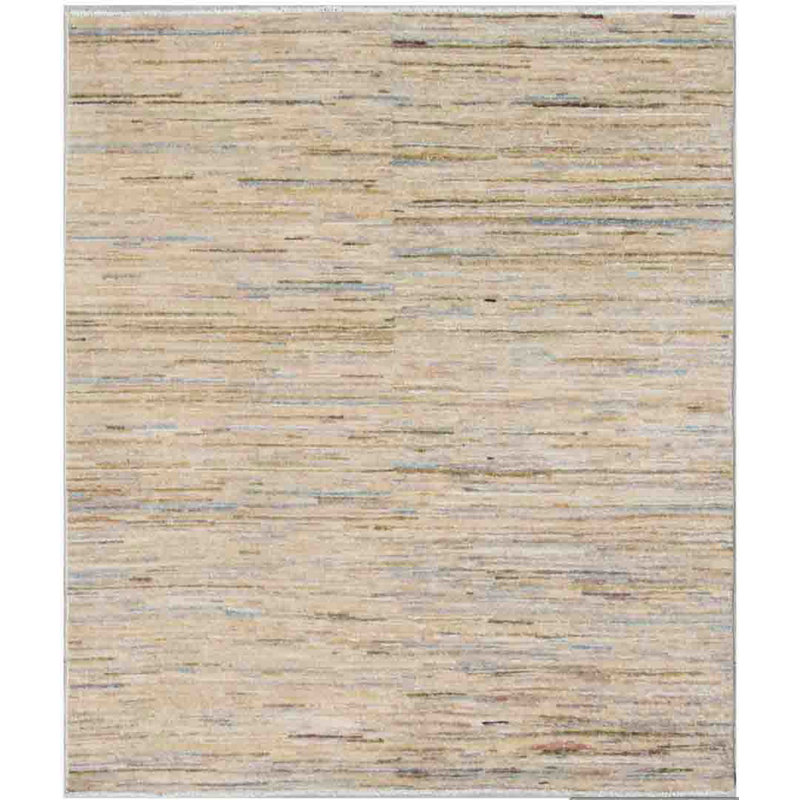 Geometric Hand Knotted 121cm X 140cm Area Rug