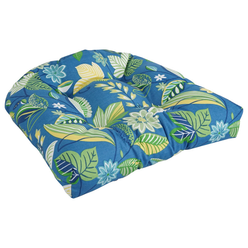 Outdoor 5'' Dining Chair Seat Cushion, Skyworks Caribbean