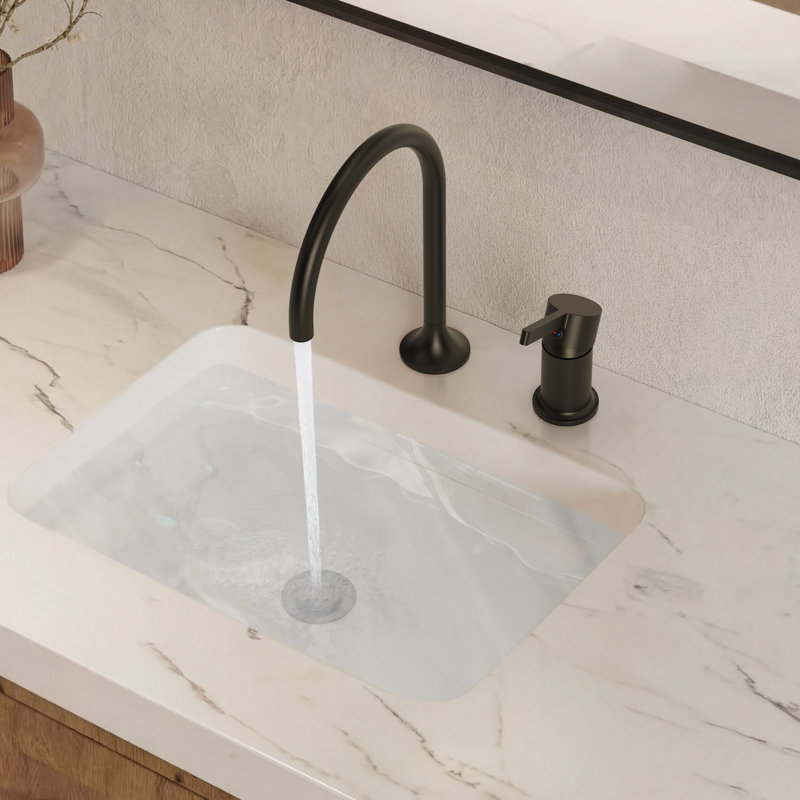 Single Handle Bathroom Faucet, 2-hole Bathroom Sink Faucet with Drain Assembly, Matte Black