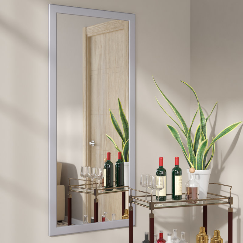 Eladia Flat Mirror, Brushed Nickel