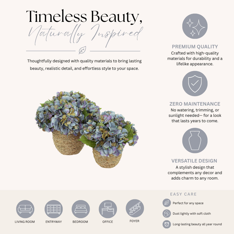 Fall Hydrangea Floral Arrangements, Blue