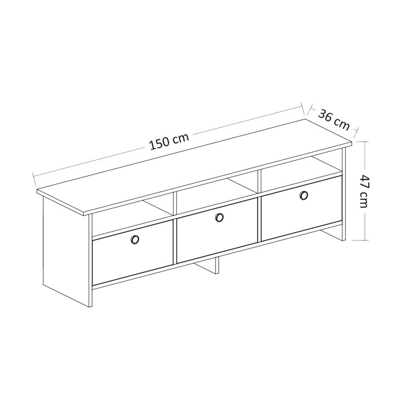 Ensworth Unfinished TV Stand for TVs up to 55"