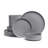 over&back Stackable 12-Piece Semi Hand-Finished Stoneware Dinnerware Set-99305510