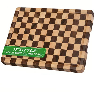 Large Wooden Cutting Boards For Kitchen- 17" X 12" X 0.8"