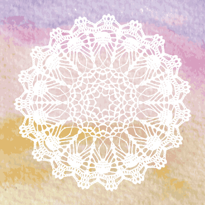 Elegant Lacy Doily by Comotomo - Wrapped Canvas Print, 30cm H x 30cm W