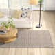 Bradshaw Zipper Grey/Ivory Handwoven Cotton Rug