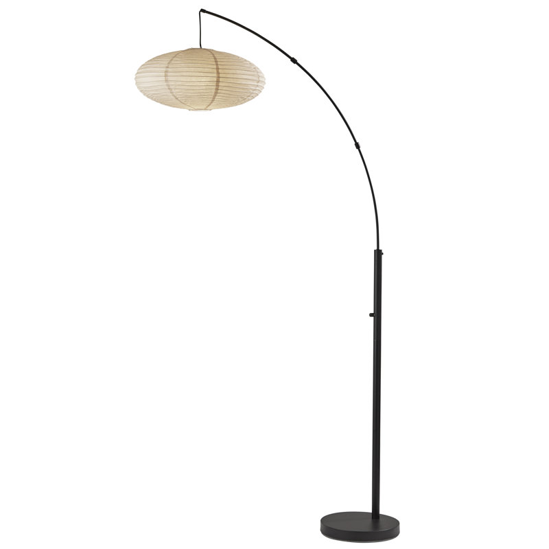 Lampe sur pied arquée 80 "Donne, Noir