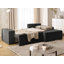 Rivio 4 Seater Boucle Corner Sofa with Storage-137691133-137691134