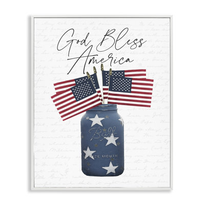 Patriotic Flag Jars Giclee Art by Lettered and Lined