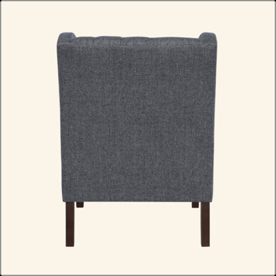 1Pc Accent Chair Button-Tufted Fabric Upholstery Foam Cushion Seat Living Room Furniture
