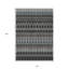 Tapis intérieur / extérieur gris lavable 10 pi x 14 pi Southwestern