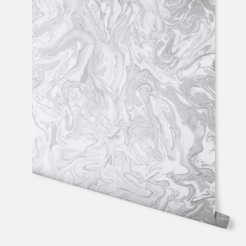 Rouleau de papier peint texturé L 33 pi x l 20,8 po Querida, gris