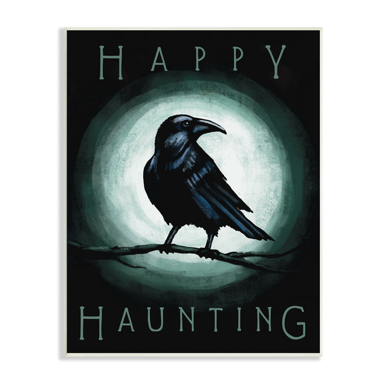 Happy Hauntings - Peinture, Plaque murale, H 15 po x l 10 po x P 0,5 po