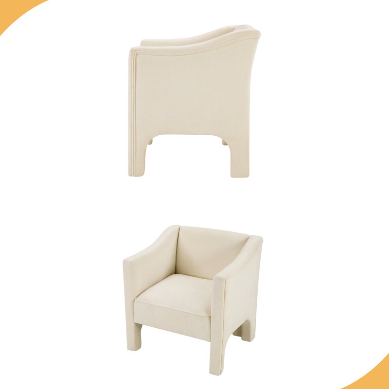 Fauteuil rembourré 29,9 po Modern, Beige