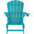 Folding Adirondack Chair, SGS Tested, Wooden Textured With Cup Holder, Heavy All-Weather HDPE Comfortable Set Poolside Backyard Lawn Aruba Blue Set 2-124432847