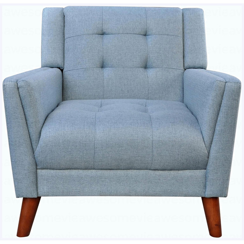 Fauteuil Mid-Century, Bleu
