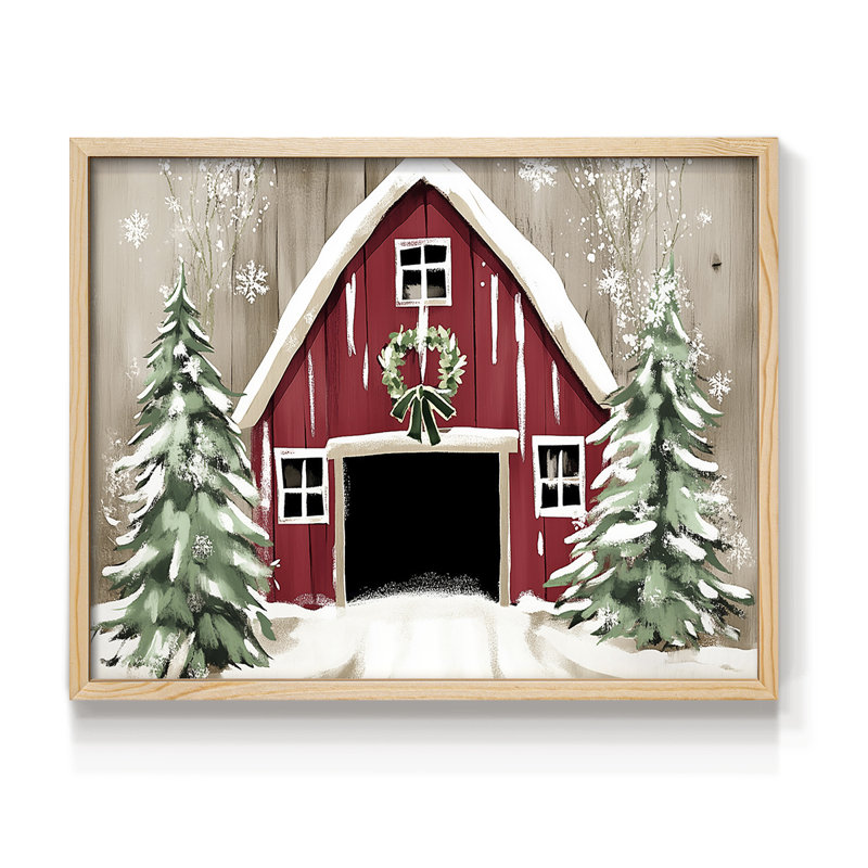 «Chirstmas Art» - DCCL XXVII - Reproduction encadrée - Restickable, H 16 po x l 20 po, Naturel