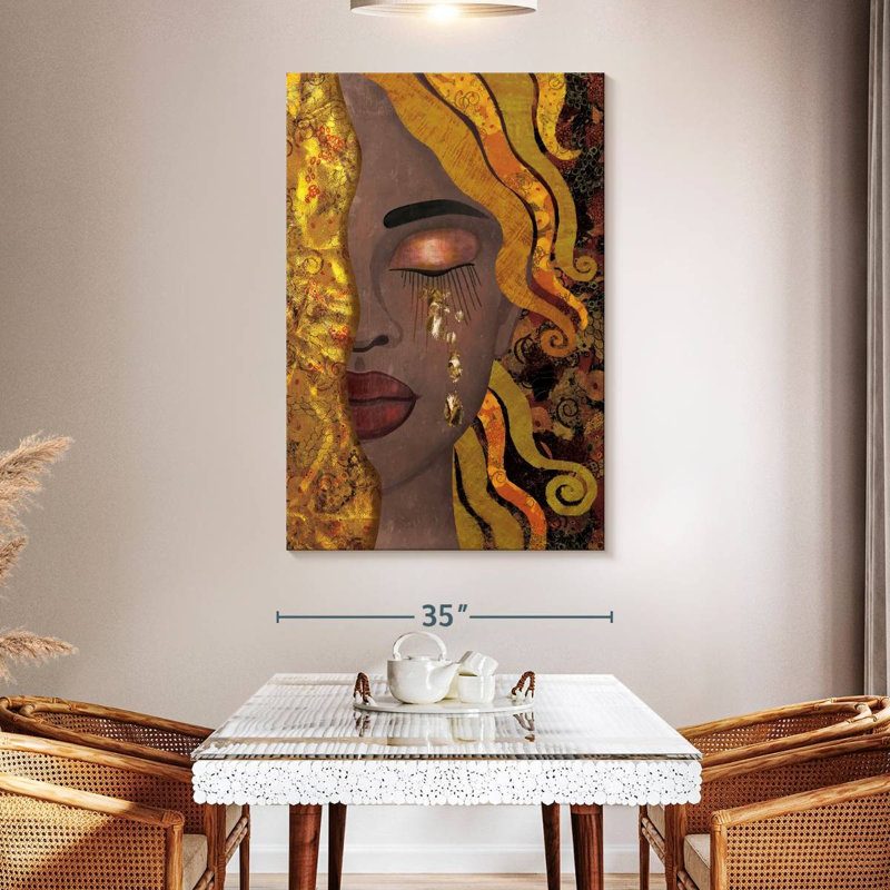 Abstrait afro-américain Leisha, H 51 po x l 34 po