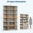 75" Tall 6-Tier Wooden Bookshelf with Storage Cabinet and Doors - Wide Organizer-1764734456