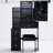 29.2" Small Space Left Bedside Cabinet Vanity Table + Cushioned Stool-2131823446