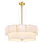 Lustre tambour 5 lumières en tissu de style campagne moderne pour le salon, la cuisine, l'entrée, le couloir-133405540-133405537