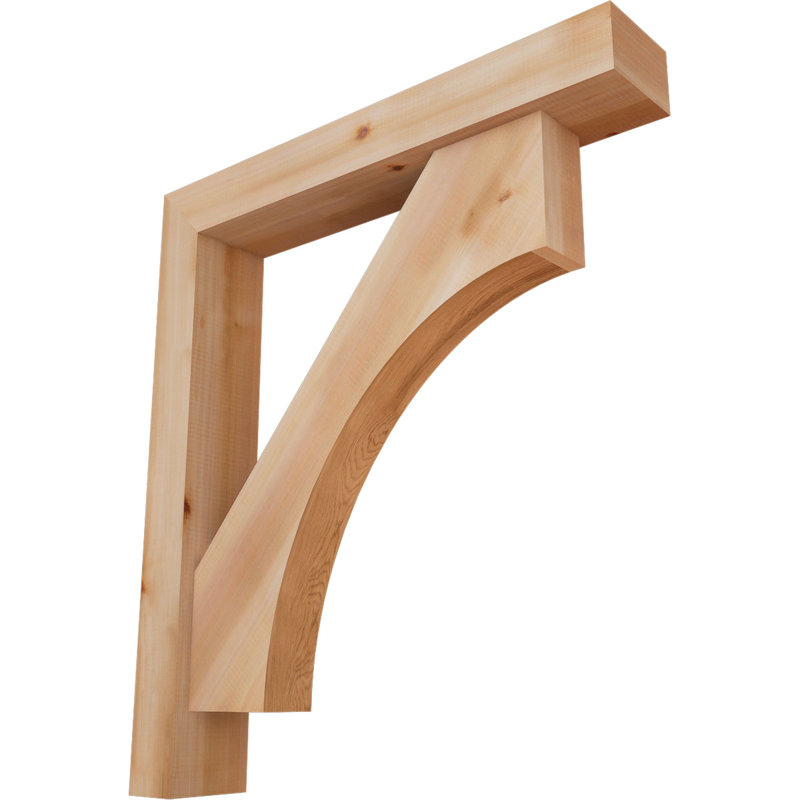 Support Westlake Block avec support décalé, 36 x 32, Cèdre rouge occidental de l 5 1/2 po (lisse)
