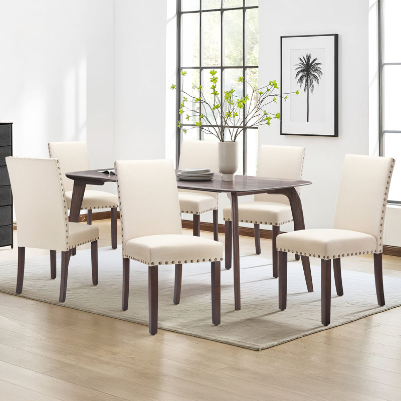 Chaises de salle à manger Bontrager, Beige