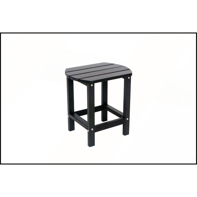 Table d'appoint carrée Adirondack pour extérieur, table de patio, table de bout en PEHD pour jardin, terrasse, piscine, porche ou pelouse