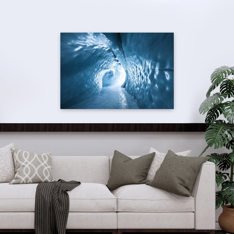 Reproduction d'art mural paysage glacier abstrait, 32" H x 48" W