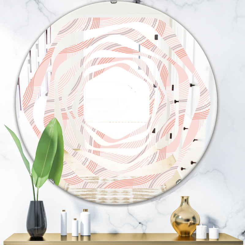 Miroir mural matelassé moderne, H 23,6 po x l 23,6 po