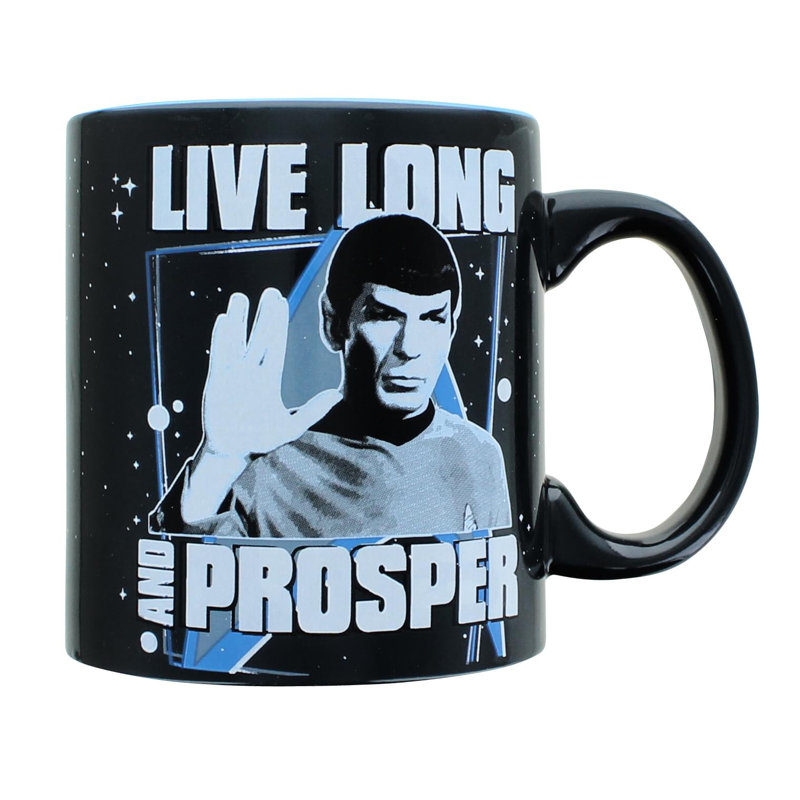 Tasse en céramique Star Trek Spock Live Long and Prosper 20Oz