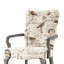 Fauteuil d'appoint au fini gris récupéré avec coussin en mousse à accoudoirs en forme d'oie intrigante et rembourrage multiple