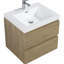 Meuble-lavabo de salle de bain avec lavabo 24 po, armoire moderne avec plateau en résine de chêne naturel et tiroirs à fermeture en douceur 24 po, chêne, lavabo