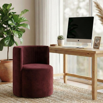 Modern Velvet Office Chair with Universal Wheels