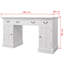 Double Pedestal Desk White 140x48x80 cm