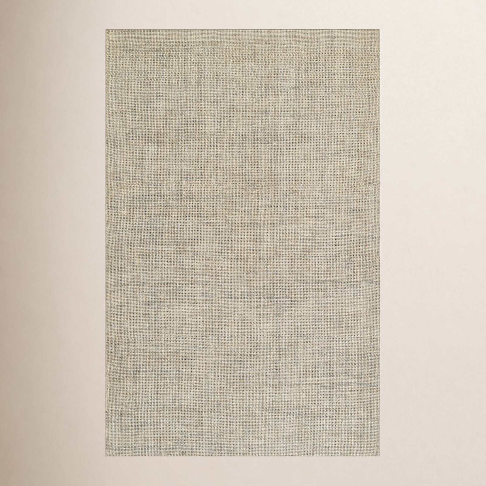 Aldred Light Gray Hand-Woven Abstract Wool Rug, Rectangle 2' x 3'